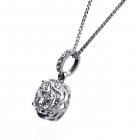 0.49 Cts. 14K White Gold Diamond Miracle Pendant With Halo